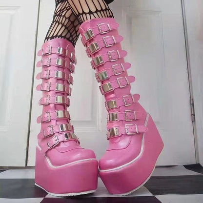 punk long boots