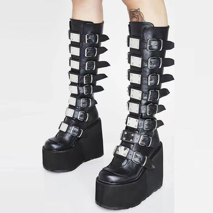 punk long boots